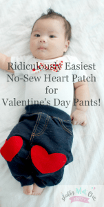 Ridiculously Easiest No-sew Heart Patch for Valentine's Day Pants!