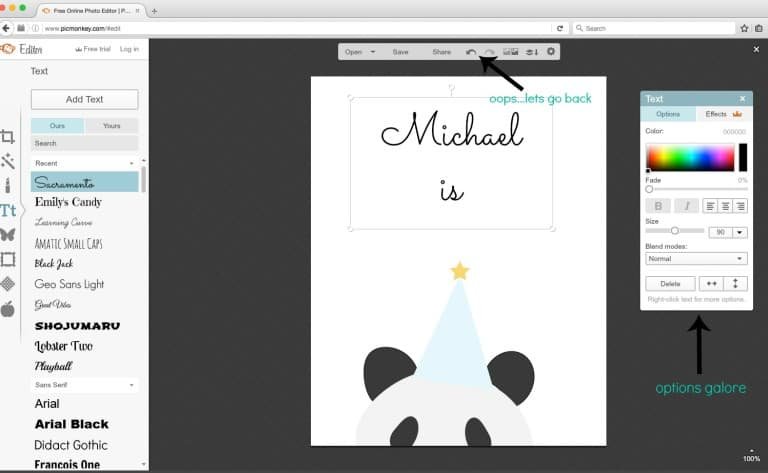 How to personalize printables using Picmonkey | Shabby Mint Chic Party
