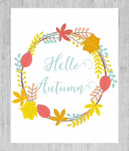 hello fall white background. Shabby Mint chic party