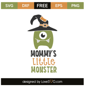 Halloween SVG Mommy's little monster Lovesvg com