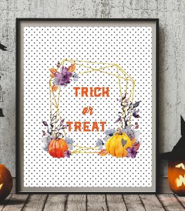 Halloween printable trick or treat