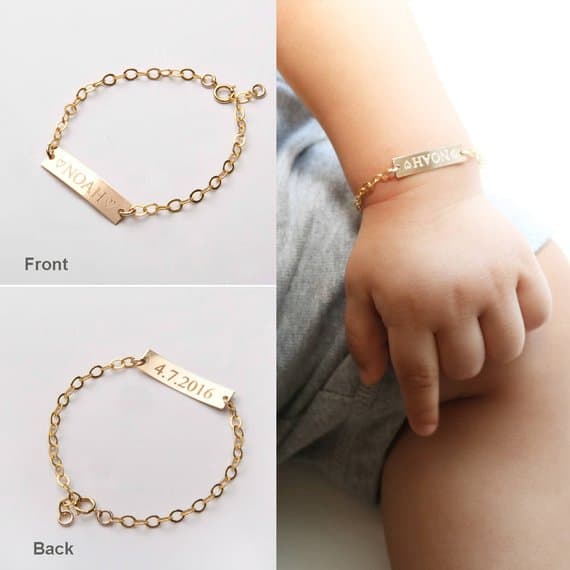 Personalized boy bracelet Chic In Gold
