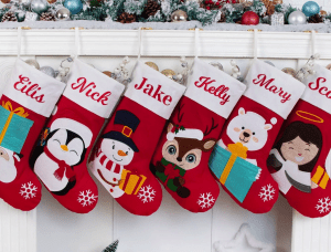 Christmas/winter animal personalized stockings