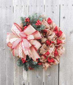 Cristmas wreath from Glam and Country on Etsy