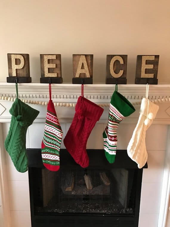 peace stocking holder lovely from lindsey