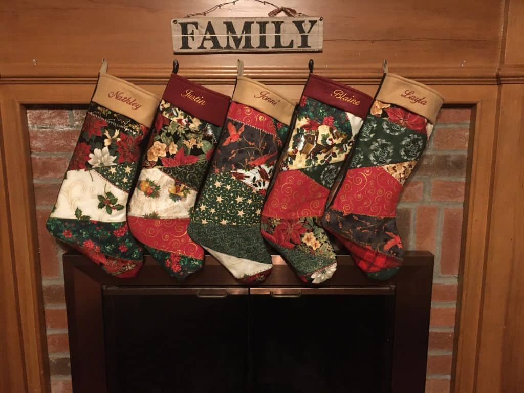 quilted stockings from Admirable Embroidery
