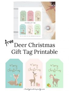 Deer christmas Gift Tag