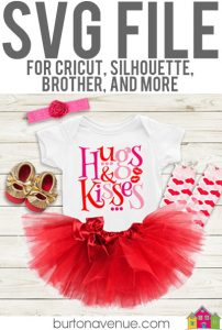Valentine's Day SVGs Hugs-Kisses-baby