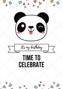 Panda Birthday Party template
