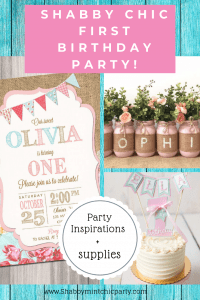 habby Chic First Birthday Party Pinterest blue