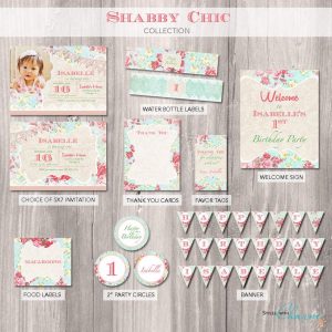 shabby chic birthday party package