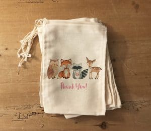 woodland party favor bags
