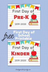 First day of school printable pinterest