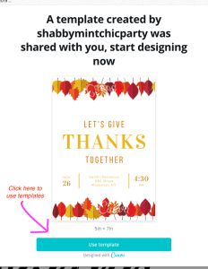 Free thanksgiving templates using canva
