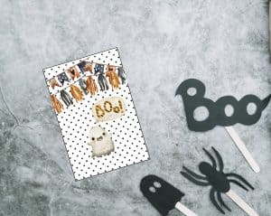halloween gift tag ghost
