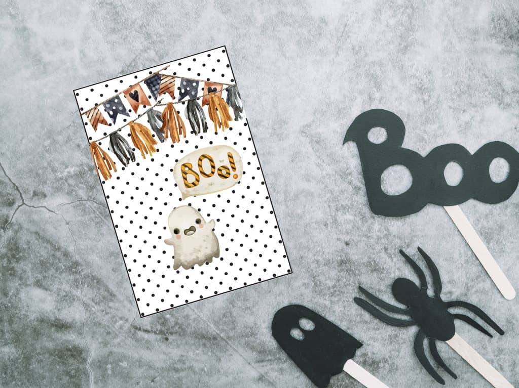 halloween gift tag ghost