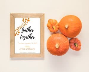 Free thanksgiving invitation template gather together for Canva