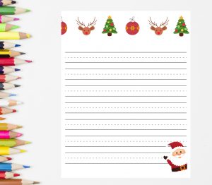 letter to santa paper for handwriting practice for kids from k-2