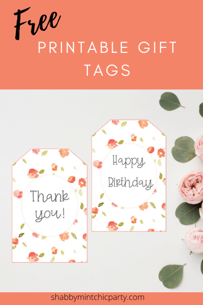 coral floral printable gift tags for blog