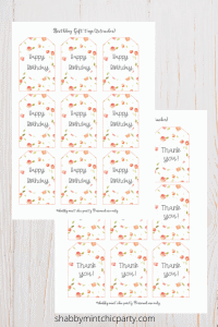 coral gift tags on 8.5x11 page free printable gift tag