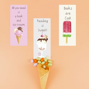 ice cream bookmark free printable