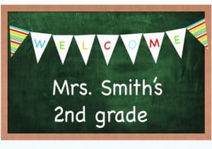 welcome back to school sign teacher free printable