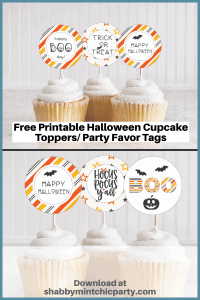 mockup of halloween cupcake toppers