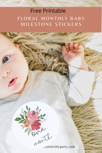 Floral monthly milestone stickers free printable
