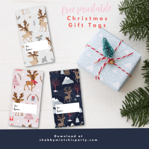 printable gift tags christmas reindeers