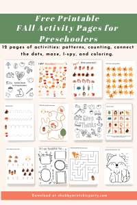 preschooler busy book fall theme printable