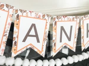 Thankful banner letter a n