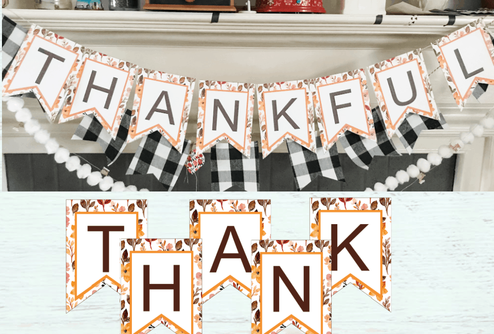 Free Printable Fall Colors Thanksgiving Banner
