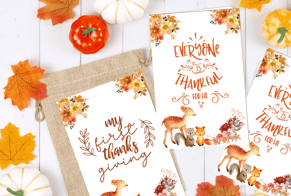 Free First Thanksgiving Milestone Printable Card