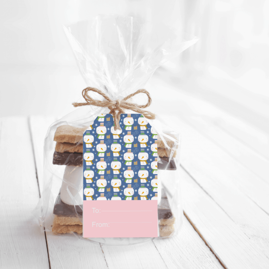 christmas gift tags freebie with snowmen