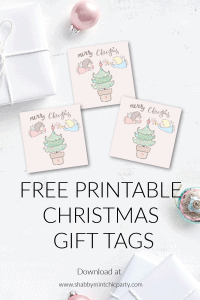 christmas gift tags with angels and tree