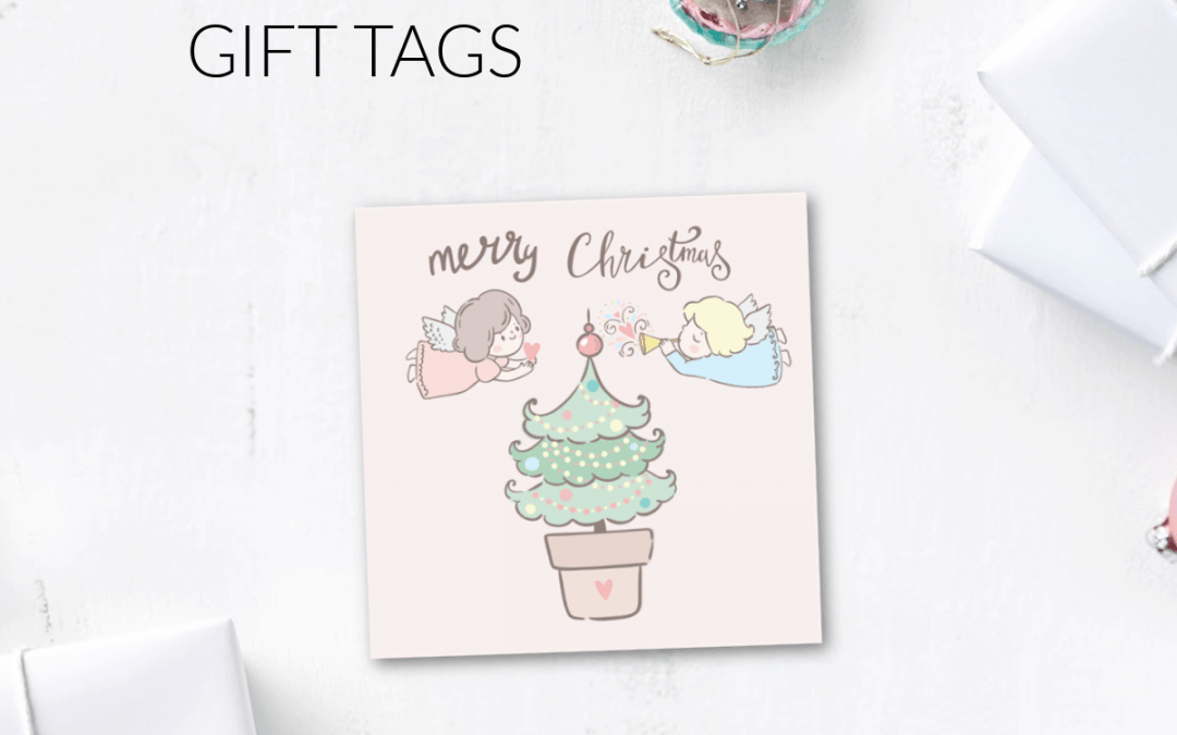 Cute Printable Angel Christmas Tags