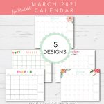Free Printable March 2021 Calendar