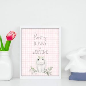 Spring Easter Bunny freebie printable wall art