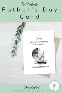 Father's Day card free printable sailboat theme