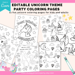 How to Edit The Unicorn Coloring Pages in Canva