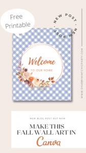 fall welcome sign free printable