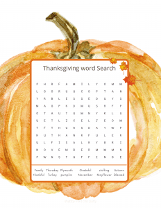 word search 2021 thanksgiving planner freebies