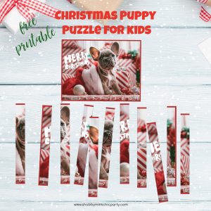 Merry Christmas number sequencing puzzle for kids