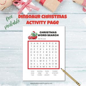 dinosaur theme word search printable freebie