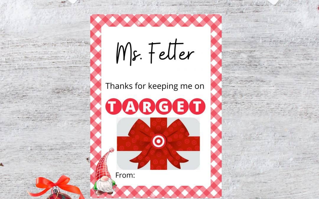 Target gift card holder printable freebie
