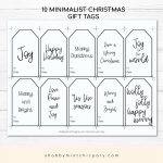 Free Minimalist Christmas Gift Tags