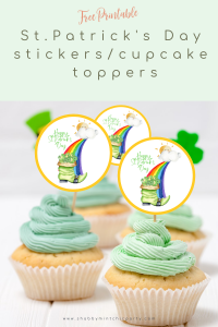 St.patrick's Day printable gift tags cupcake toppers