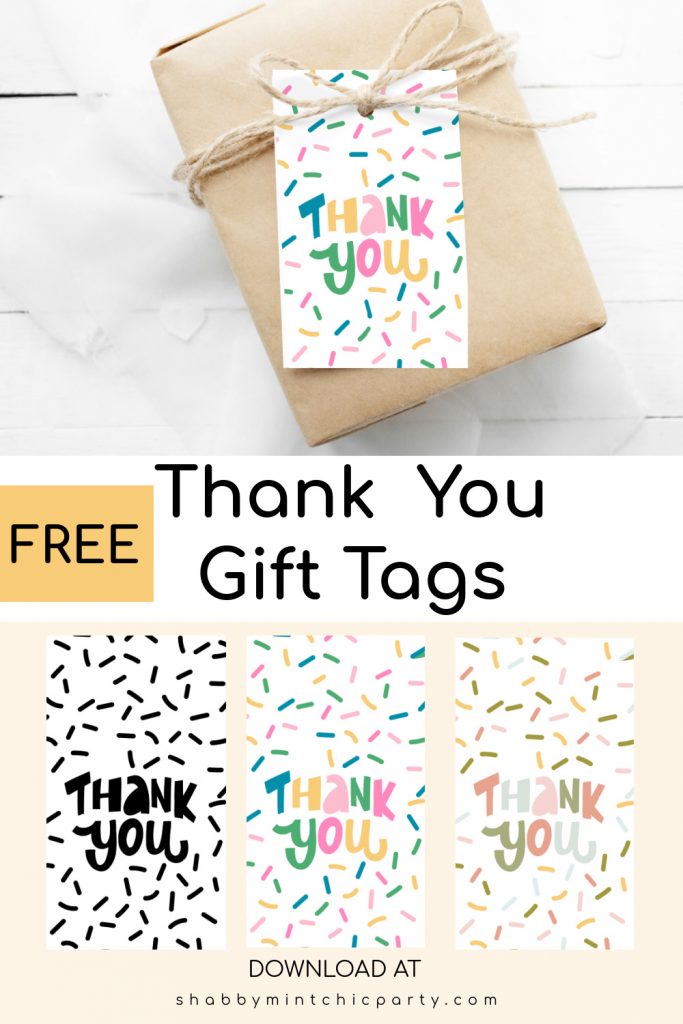 non-plastic kids' party favors party gift tags free printable