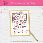 Free Printable I spy Summer Activity Page