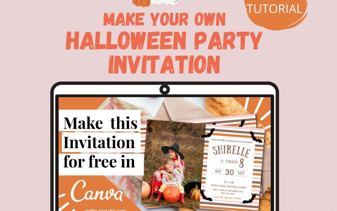 Make Kids Halloween Party Invitation in Canva